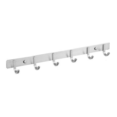 Stainless Steel 304 Wall Mount Robe Hook Rail For Bathroom Kitchen Coat Towel Hook