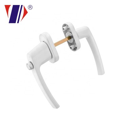 Aluminum pvc casement door double handles